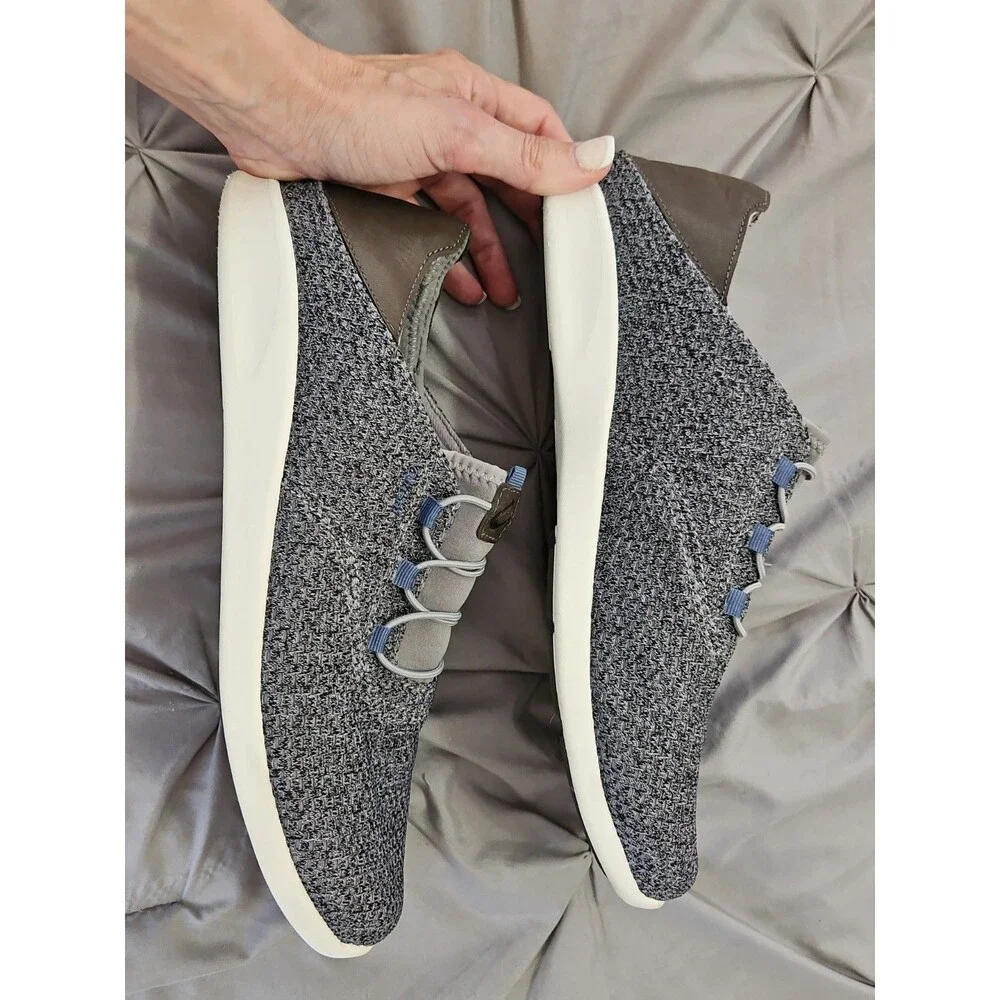 OluKai Alapa Li Men’s Size 12 Slip On Running Sneakers Charcoal Gray Mesh EUC
